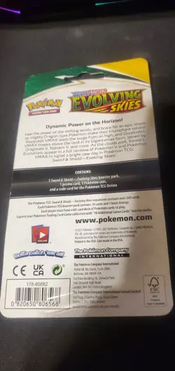 Pokemon TCG: Sword & Shield Evolving Skies Blister Pack - Eevee Promo - Sealed - Image 2