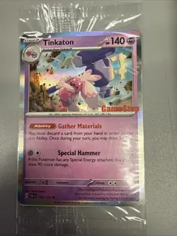 SEALED Tinkaton 105/193 Paldea Evolved GameStop Stamped Promo Holo Rare Pokemon - Image 1