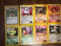Pokemon TCG lot 26 Team Rocket & Gym Heroes 7 1st edition, Erika holo, 7 1st ed - Image 1