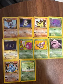 Pokemon TCG lot 26 Team Rocket & Gym Heroes 7 1st edition, Erika holo, 7 1st ed - Image 2