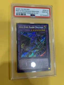 Yu-Gi-Oh Red Eyes Slash Dragon LDS1-EN014 Limited Secret Rare Card PSA 10 - Image 1