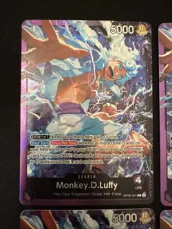 4 One Piece monkey.D.Luffy OP09-061 Starter Deck 26 Gear 5 Leader Alt Foil NM - Image 2