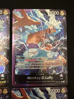 4 One Piece monkey.D.Luffy OP09-061 Starter Deck 26 Gear 5 Leader Alt Foil NM - Image 3