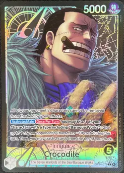 One Piece Crocodile The Azure Sea's Seven Foil OP14-079 Leader NM - Image 1