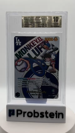 2025 One Piece Promo Dodgers Attendance Giveaway Monkey D. Luffy BGS 10 PRISTINE - Image 2