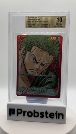 2022 One Piece Romance Dawn #OP01001 Roronoa Zoro L BGS 10 PRISTINE - Image 2