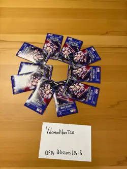 One Piece CG OP-14 The Azure Sea's Seven Sleeved Booster Packs Lot Of 10 [5] - Image 1