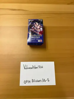 One Piece CG OP-14 The Azure Sea's Seven Sleeved Booster Packs Lot Of 10 [5] - Image 2