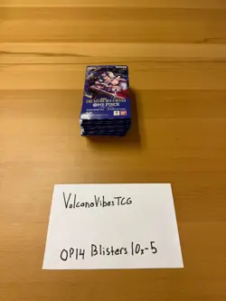 One Piece CG OP-14 The Azure Sea's Seven Sleeved Booster Packs Lot Of 10 [5] - Image 3