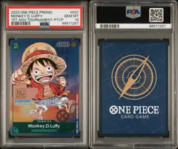 PSA 10 2023 One Piece Promo Monkey D Luffy 1st Anniversary Tournament PTCP P-037 - Image 3