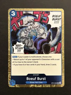 NM-Mint, English One Piece Boeuf Burst - OP12-060 - R Foil Legacy of the Master - Image 1