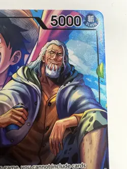 One Piece Silvers Rayleigh Alt Art OP12-001 Leader Rare NM English - Image 3