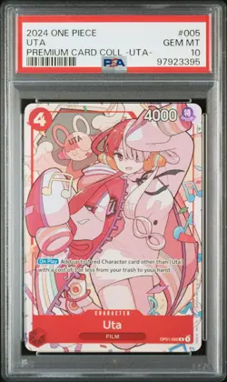 2024 ONE PIECE ENGLISH #OP01-005 UTA ALT ART PREMIUM CARD COLLECTION PSA 10 - Image 1