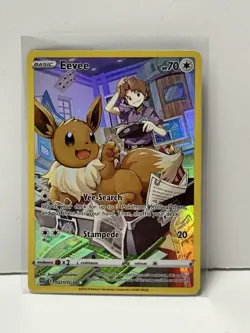 Eevee & Blue TG11/TG30 Brilliant Stars Trainer Gallery NM Rare Pokemon Card A - Image 1