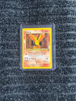 Pokemon TCG Moltres Holo Rare Card 12/62 Fossil Set 1999 - Image 1
