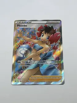 Phoebe Ultra Rare Pokemon Card Trainer Full Art Card #161/163 Battle Styles NM - Image 1
