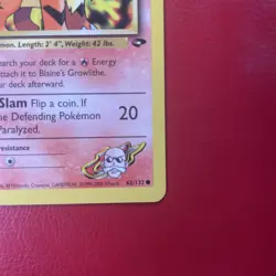 Blaine's Growlithe 62/132 Gym Challenge Regular First Edition Pokemon Card - Image 2
