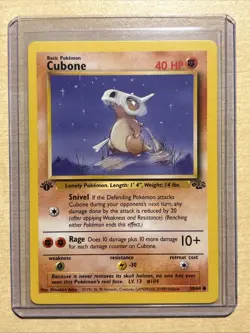 Pokemon TCG Cubone Jungle Card 50/64 Regular Common 1st Edition - Image 1