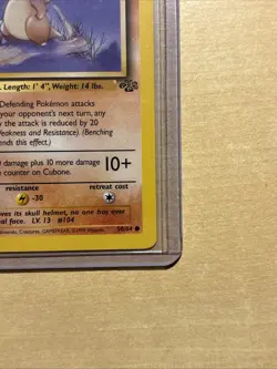 Pokemon TCG Cubone Jungle Card 50/64 Regular Common 1st Edition - Image 2
