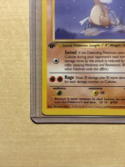 Pokemon TCG Cubone Jungle Card 50/64 Regular Common 1st Edition - Image 5