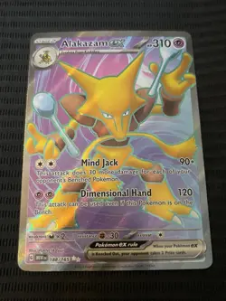 Pokemon Alakazam EX 188/165 SV151 Ultra Rare Holo NEAR MINT English Card - Image 2