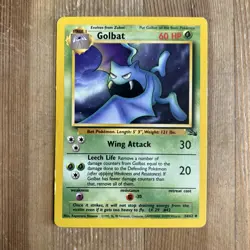 Golbat 34/62 Uncommon Fossil Unlimited Pokemon TCG Card MP 1999 Vintage WOTC - Image 1