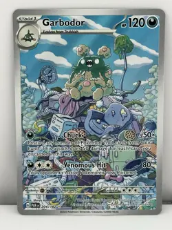 Pokemon TCG Garbodor 204/182SV04: Paradox Rift Illustration Rare Card - Image 1