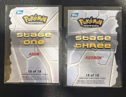 2003 topps Pokemon Advanced Die Cut Card RARE Aron /Aggron 16,18 - Image 2