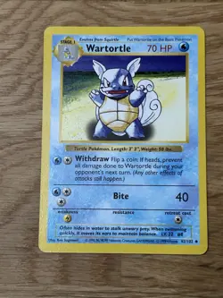 Wartortle - 42/102 - Pokemon Base Set Shadowless Card WOTC NM LP - Image 1
