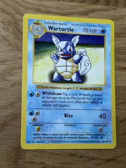 Wartortle - 42/102 - Pokemon Base Set Shadowless Card WOTC NM LP - Image 3