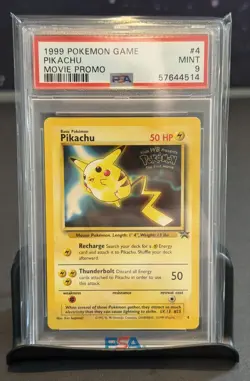 1999 Pokemon Game WB Black Star Movie Promo English Card - PSA 9 - Pikachu #4 - Image 1