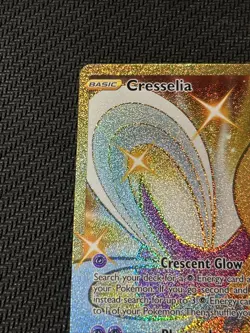 Pokemon TCG Cresselia Holo Secret Rare Card 228/203 Evolving Skies Gold Full Art - Image 4