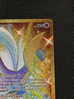 Pokemon TCG Cresselia Holo Secret Rare Card 228/203 Evolving Skies Gold Full Art - Image 5