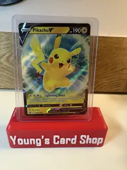 Pikachu V SWSH198 NM Full Art Ultra Rare Electric Holo Pokemon Promo Card! ⚡ - Image 1