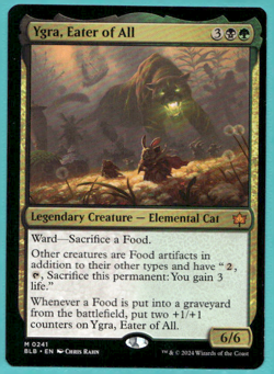 YGRA, EATER OF ALL BLOOMBURROW BLB MYTHIC ELEMENTAL CAT MTG 241 - Image 1