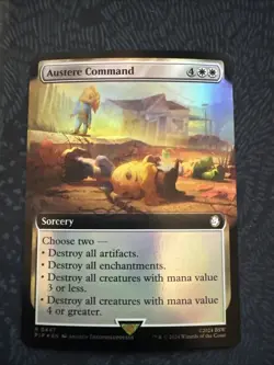 MTG - [FOIL] Austere Command (Extended Art) - Fallout pack fresh edh - Image 1