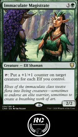 Immaculate Magistrate MTG NM CMR Rare Elf Fast Tracked Shipping - Image 1