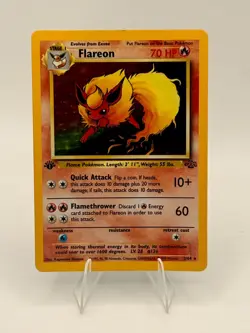 Pokemon Vintage First Edition Non-Holo Rare Flareon 19/64 Jungle WotC - Image 1