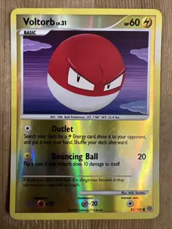 Voltorb - 81/100 - Common - Reverse Holo PL/MP, English Pokemon Stormfront - Image 1