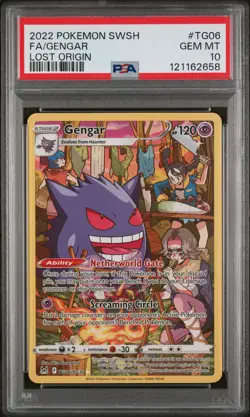 2022 POKEMON SWORD & SHIELD LOST ORIGIN #TG06 FULL ART/GENGAR PSA 10 - Image 1
