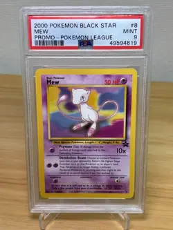 2000 Pokemon Black Star Mew Promo-Pokemom League #8 - Image 1