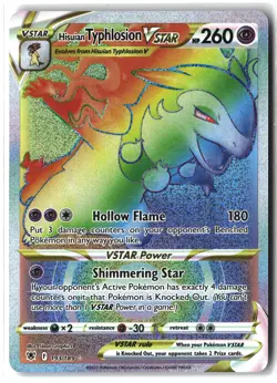 Hisuian Typhlosion VSTAR ⭐ 193/189 Holo Rare Rainbow Astral Radiance Pokemon NM - Image 1