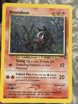 2001 POKEMON NEO DISCOVERY #5/75 HOUNDOUR HOLO - Image 2
