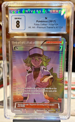 CGC 8 N (Supporter) Pokemon (2017) Fates Collide - 105a/124 Alternate Art Holo - Image 1