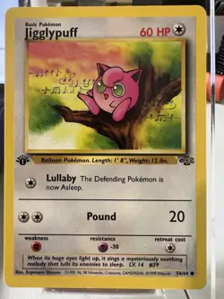Pokemon TCG Jigglypuff Jungle 54/64 1st Edition - Image 1
