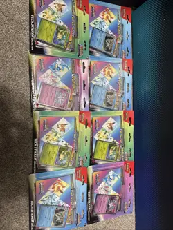 Pokemon TCG Scarlet Violet Prismatic Evolutions Tech Sticker Collection Lot Of 8 - Image 1
