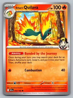 Pokemon TCG SV10: Destined Rivals Ethan's Quilava 033/182 - Image 1