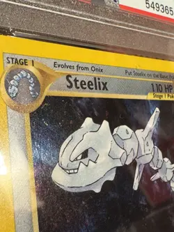 Steelix-Holo 1st Edition Pokemon Neo Genesis 1st Edition 15 NM PSA MINT 9 Swirl - Image 4