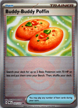 Buddy Buddy Poffin 101/131 Pokemon TCG Prismatic Evolutions Pokeball Reverse NM - Image 1