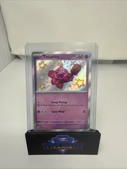 Pokemon TCG Paldean Fates Tinkatink Shiny Holo Rare Card 165/091 - Image 1